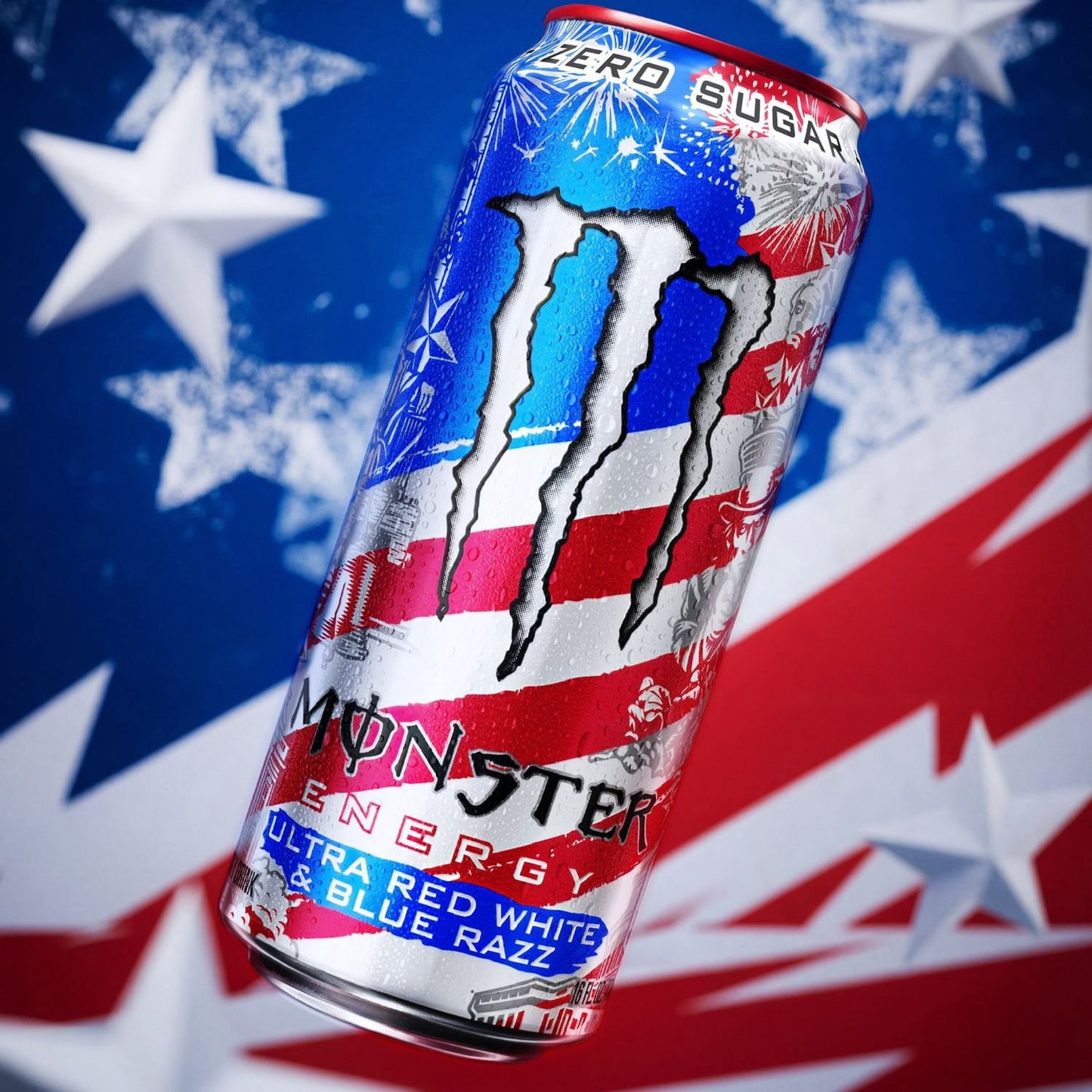 Monster Energy Ultra, Sugar Free Energy Drink, Red White & Blue Razz, 16 fl. oz., 18 pk.