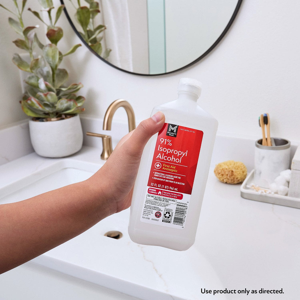 Member's Mark 91% Isopropyl Alcohol, 32 fl. oz., 2 pk.