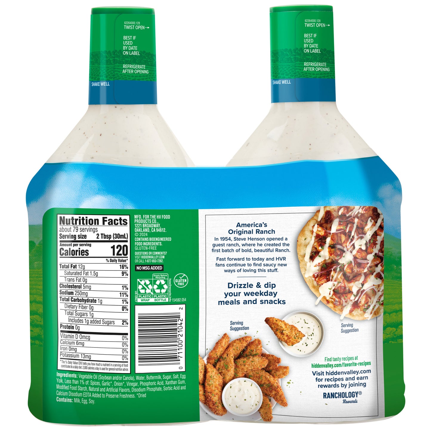 Hidden Valley Homestyle Ranch Dressing 2/40 fl oz