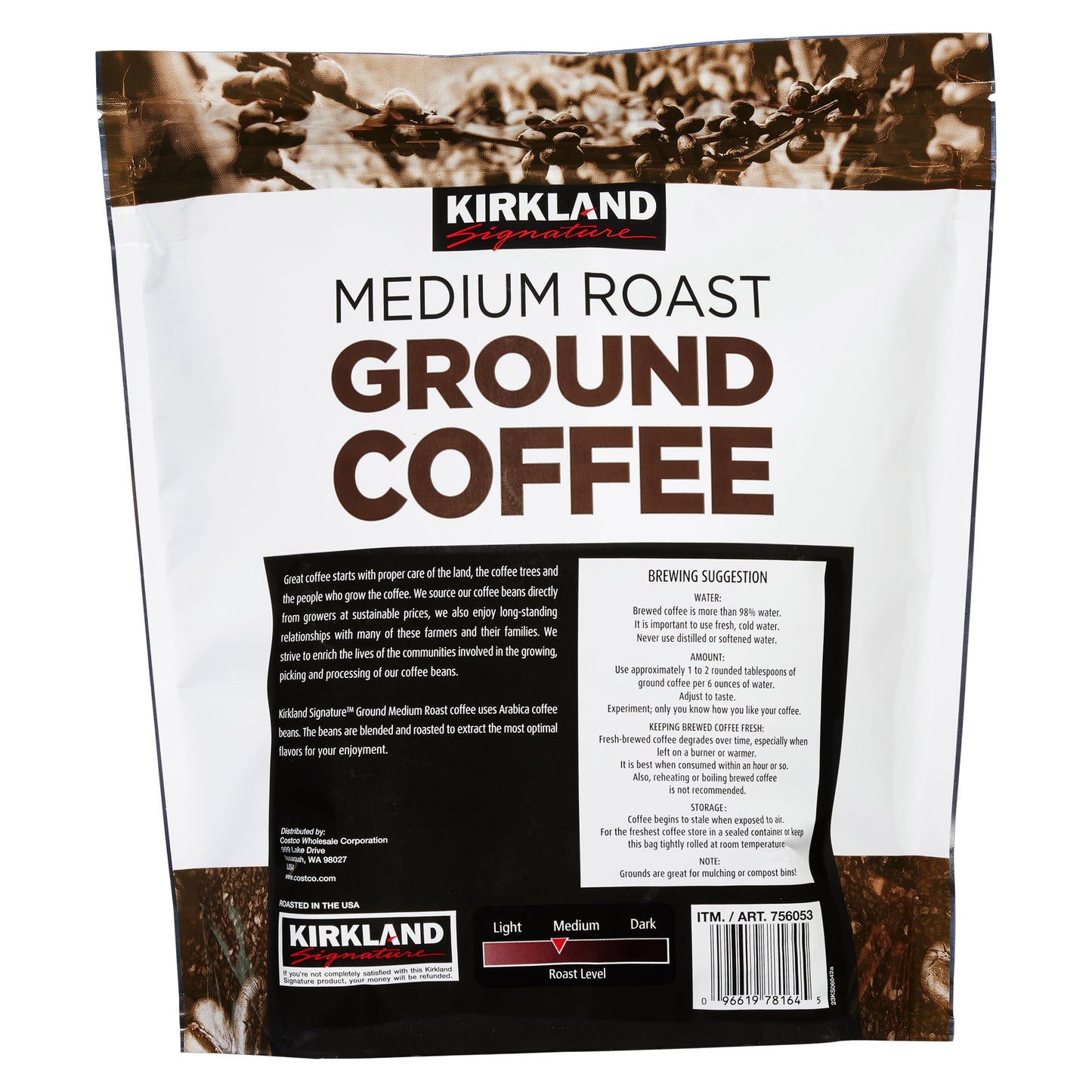 KIRKLAND SIGNATURE MEDIUM ROAST COFFEE 2.5 LB