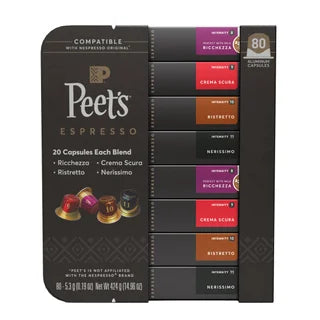 PEETS ALUMINUM CAPSULE 80 CT NESPRESSO COMPATIBLE