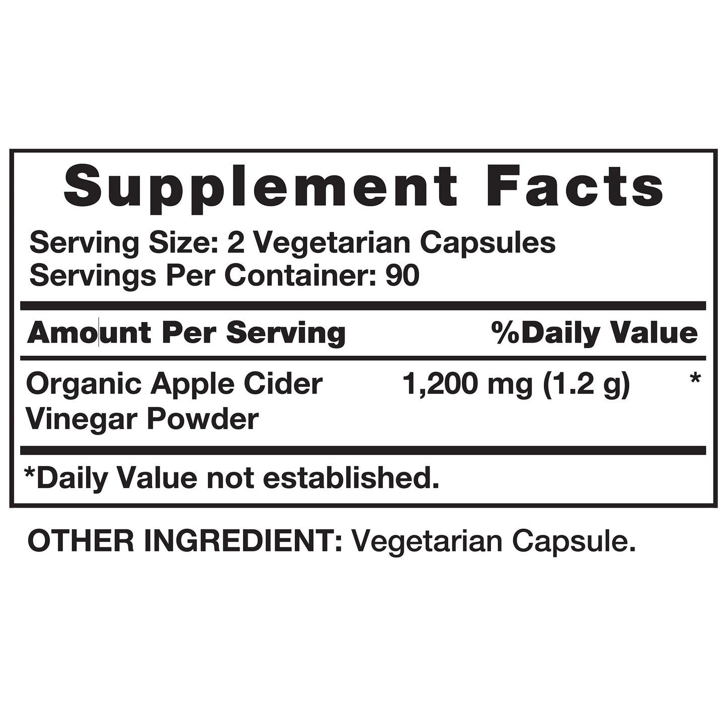 NATURÊ'S TRUTH APPLE CIDER VINEGAR 1200MG. 180 CAPSULES