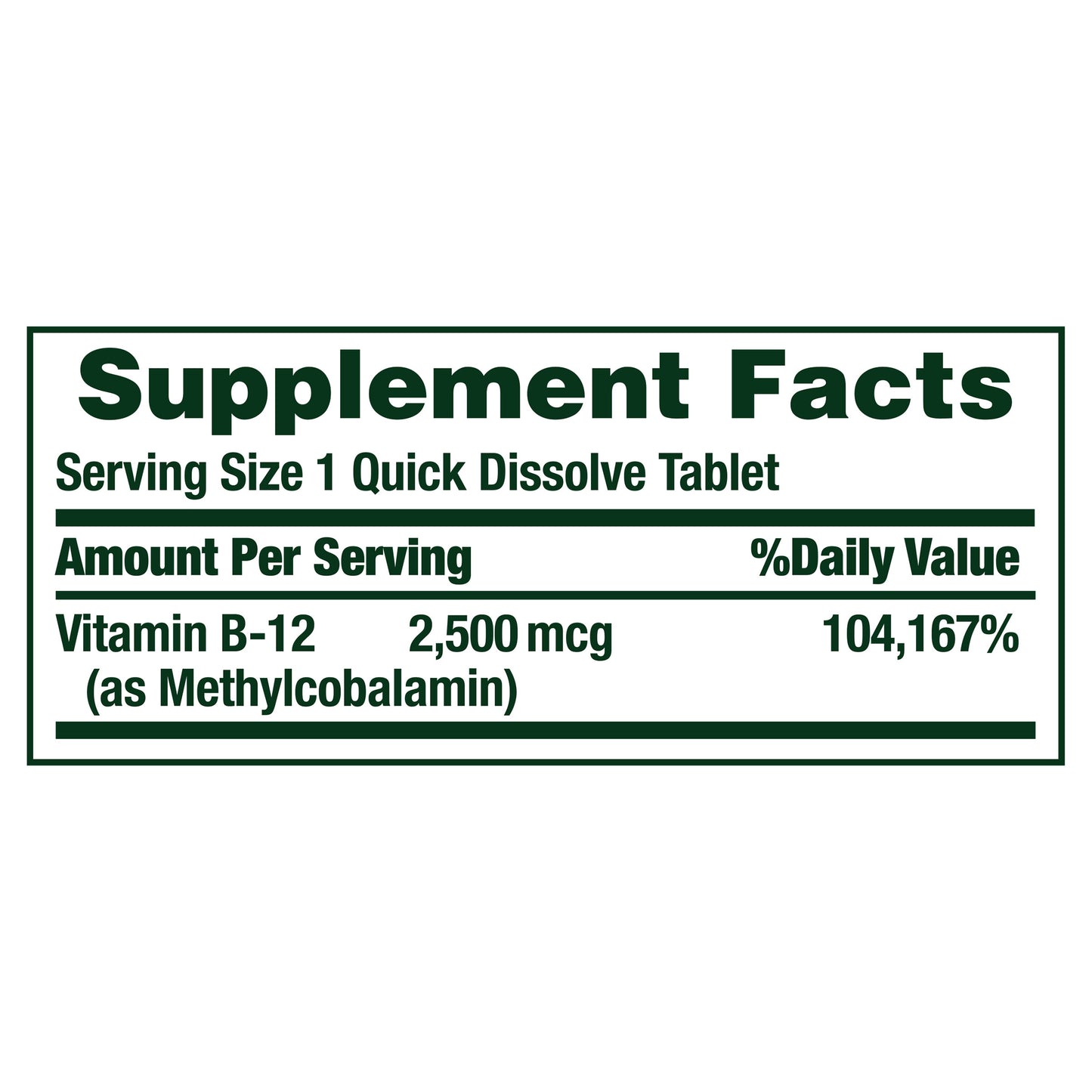 NATURE'S BOUNTY QUICK DISSOLVE VIT B12 300 TABLETS