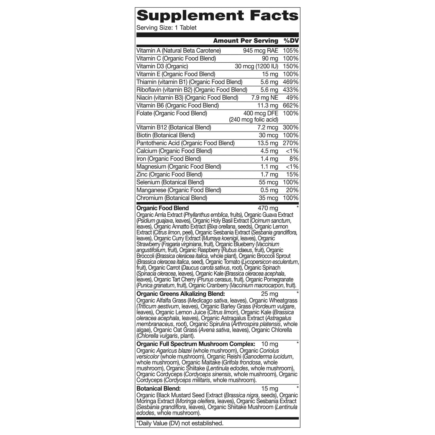 KIRKLAND SIGNATURE ORGANIC MULTIVITAMIN 80 CT