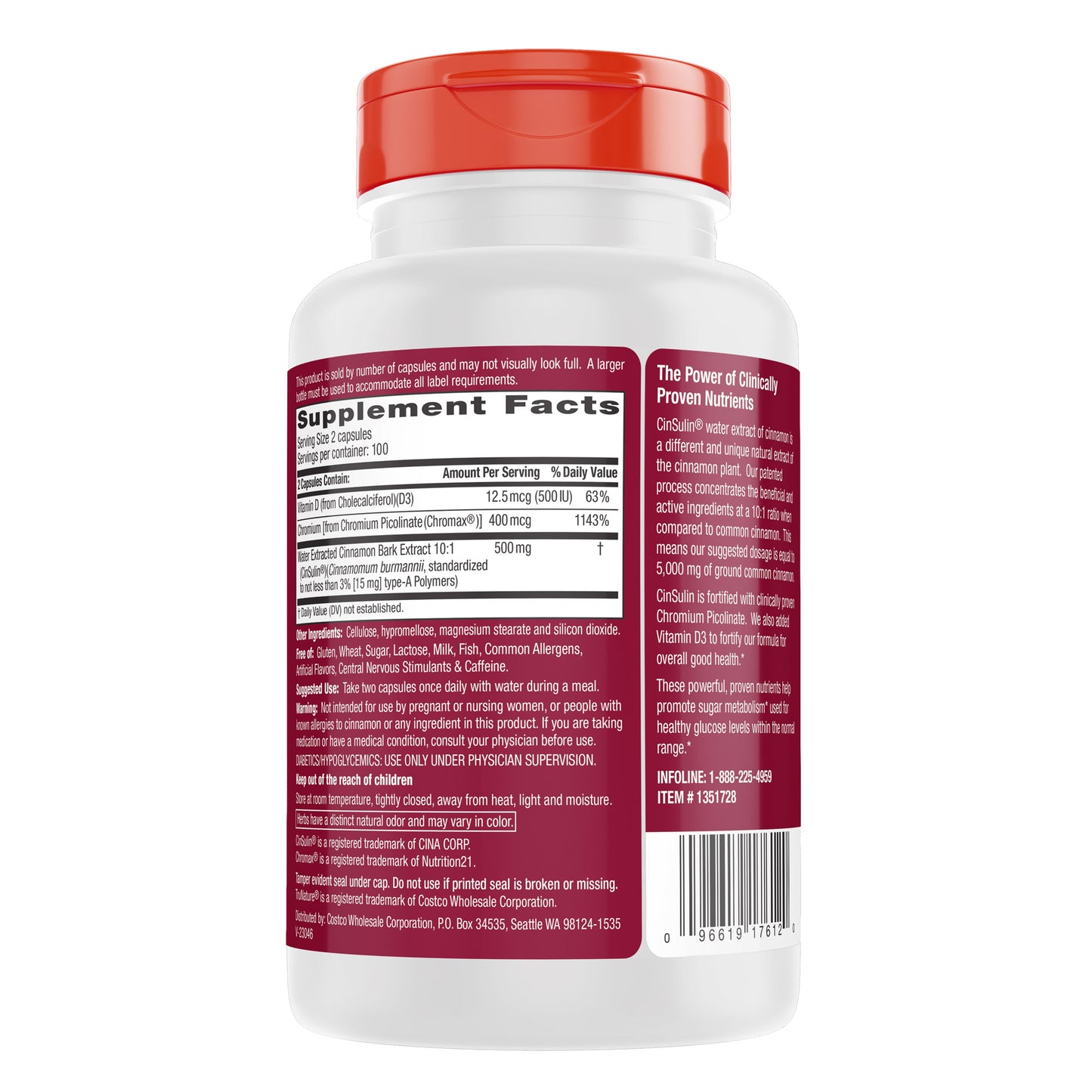 TRUNATURE CINNAMON CONCENTRATE CINSULIN 500MG 200CT