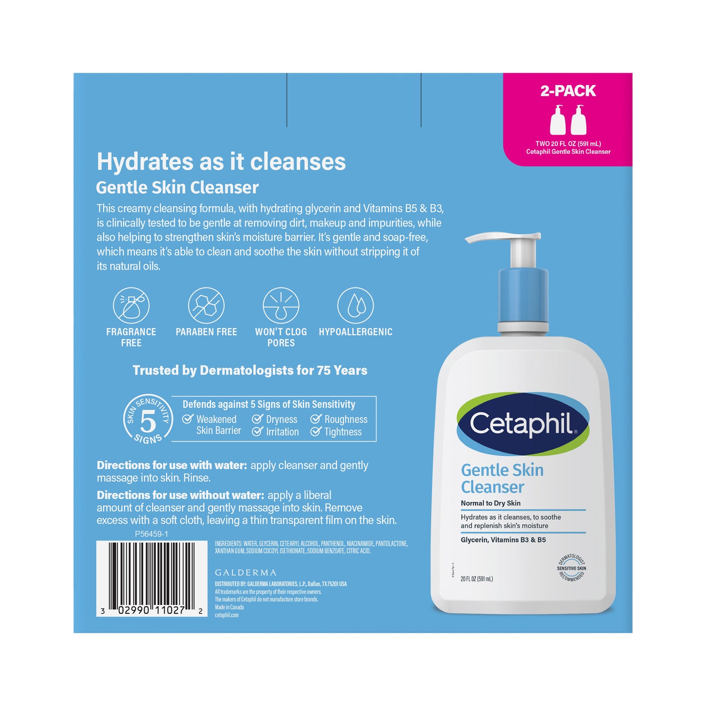 Cetaphil Gentle Skin Cleanser 2/20 fl oz