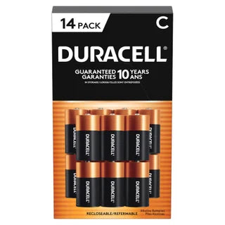 DURACELL POWER BOOST ALKALINE "C" BATTERIES 14PK