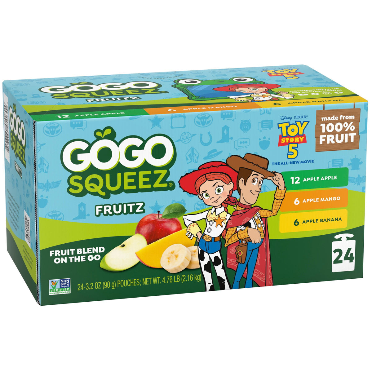 GoGo SqueeZ Toy Story, Variety Pack, 3.2 oz., 24 pk.