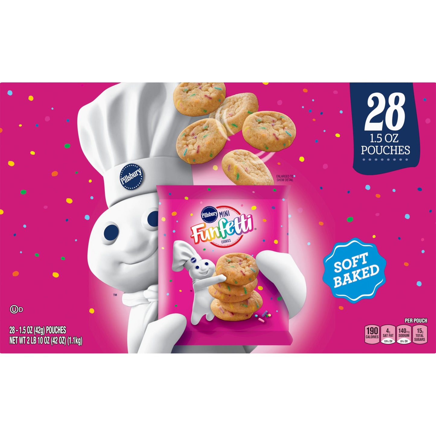 Pillsbury Soft Baked Mini Funfetti Cookies, 28 pk.