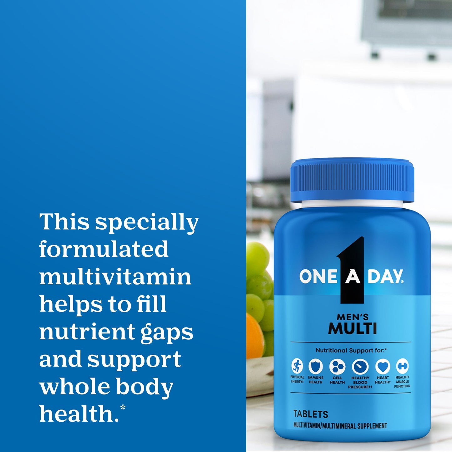 One A Day Men's Health Formula Multivitamin Tablets, 300 ct.