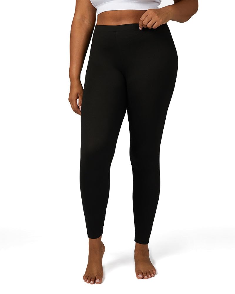 32 Degrees Women's Lightweight Baselayer Legging | 4-Way Stretch | Form Fitting | Thermal, Black, X-Large