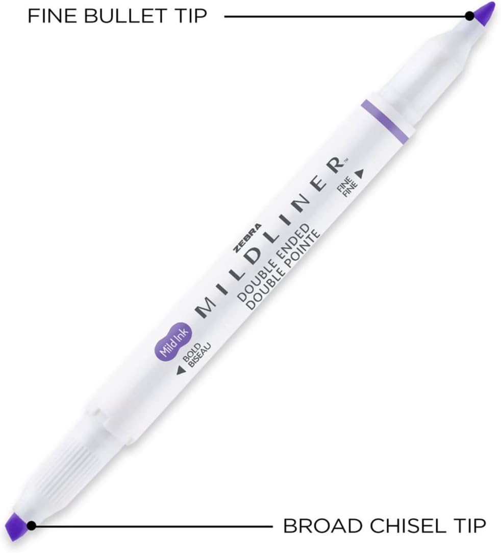 ZEBRA Mildliner Double Ended Highlighter Assorted, 18 Count