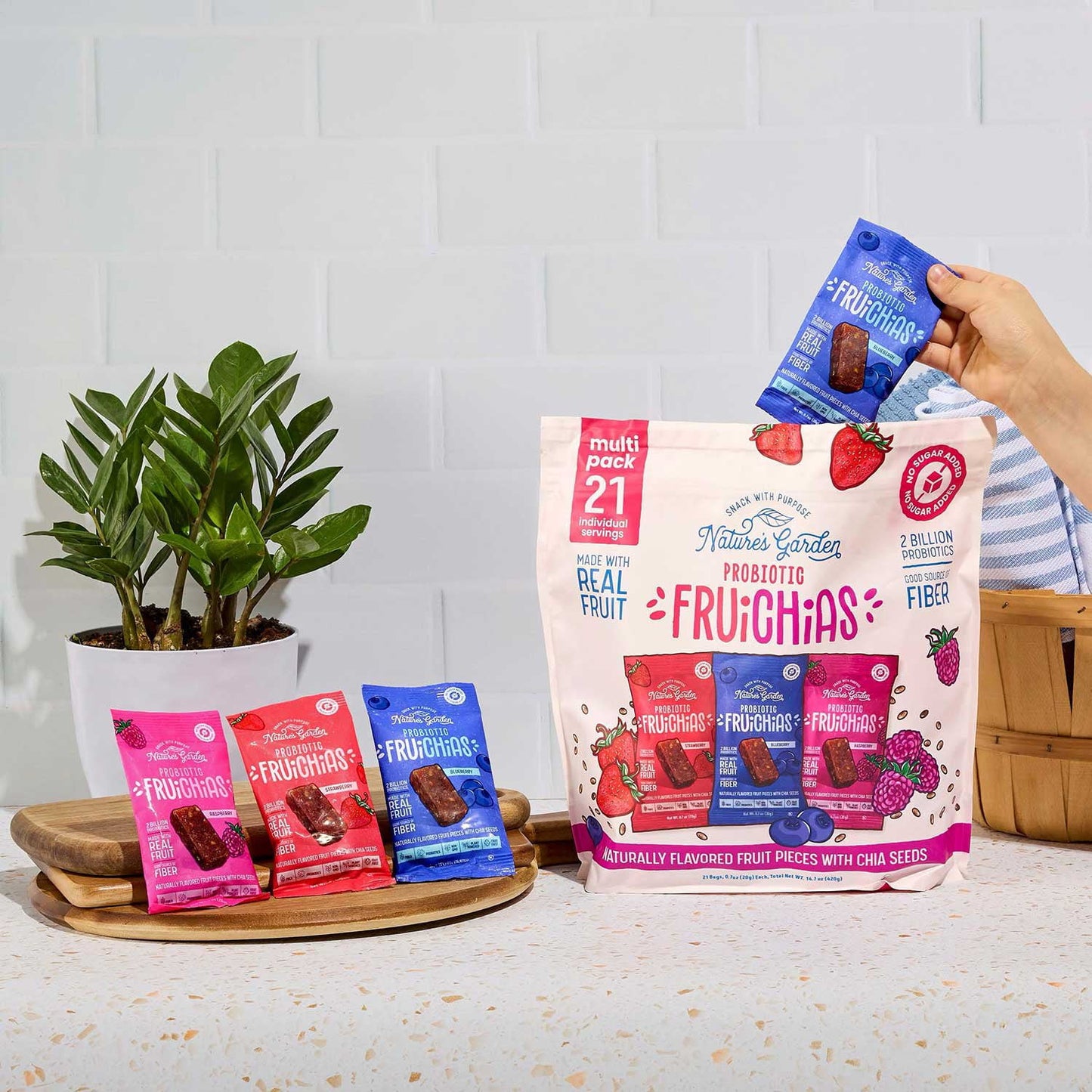 Nature's Garden Probiotic FruiChia Variety Pack Snacks, 0.7 oz., 21 pk.