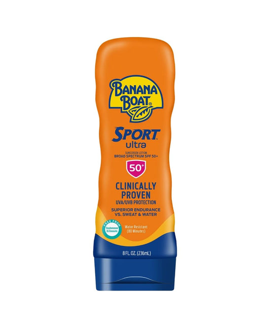 Banana Boat Sunscreen Sport Performance Broad Spectrum Sun Care Sunscreen Lotion - SPF 50, 8 Fl Oz (Pack of 1)