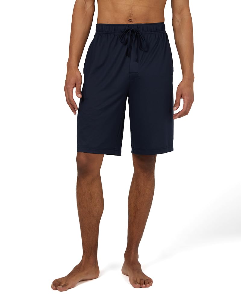 32 Degrees Cool Mens Knit Wicking Lounge Sleep Short, Navy, Small