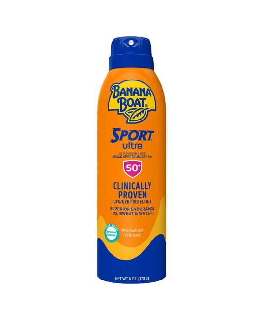 Banana Boat Sport Performance SPF 50+ Clear UltraMist Sunscreen Spray ea 6 oz. (Pack of 3)