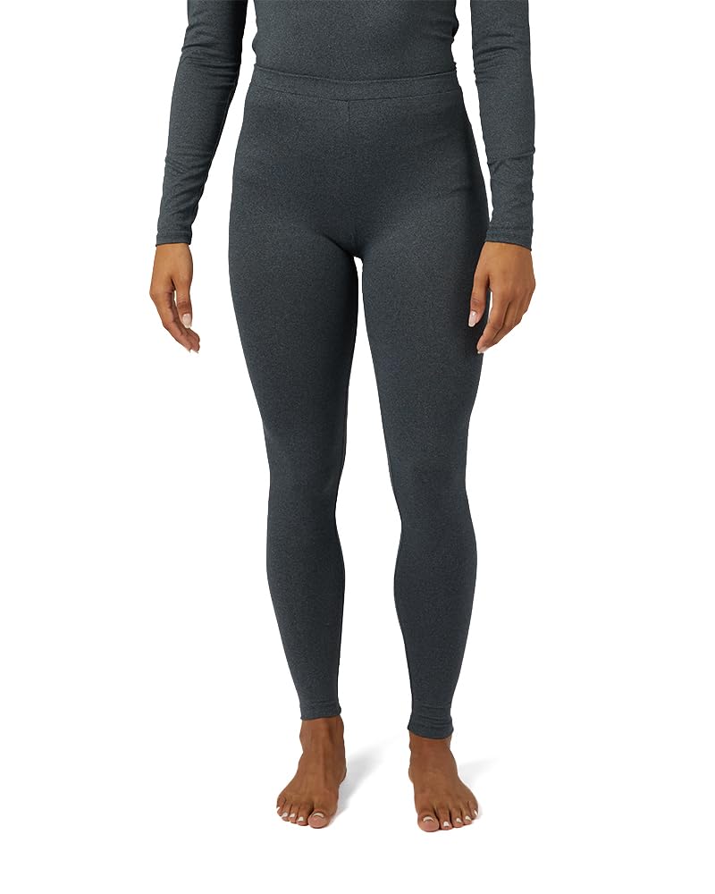 32 Degrees Heat Women's Lightweight Baselayer Legging | 4-Way Stretch | Form Fitting | Thermal, Charcoal Heather, X-Small