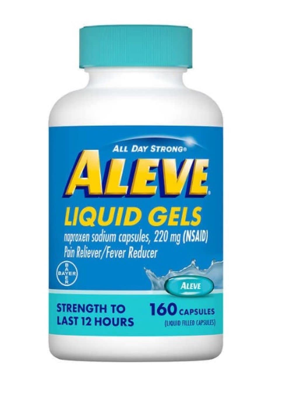 Aleve Liquid Gels Naproxen Sodium Capsules, 220 mg (NSAID) Pain Reliever/Fever Reducer