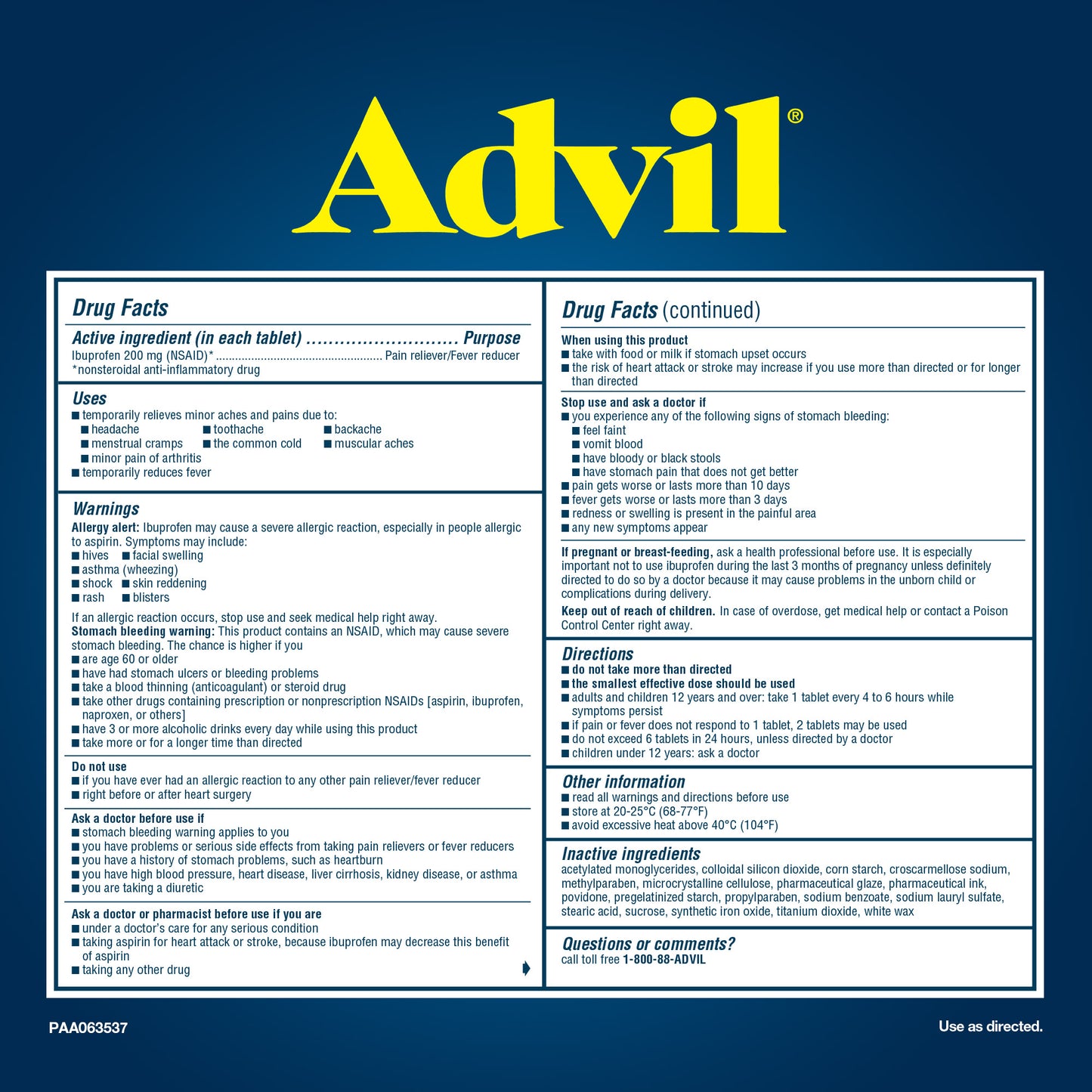 Advil Tablets 360 ct