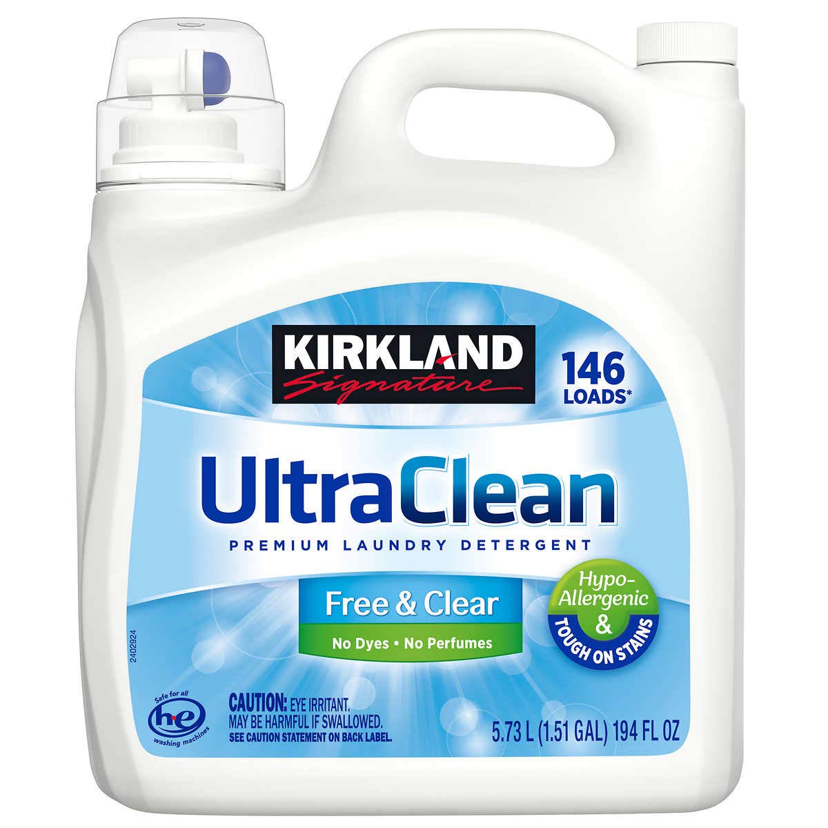 Kirkland Signature Ultra CleanLiquid Laundry Detergent, 146 loads, 194 fl oz