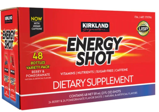 Kirkland Signature Energy Shot, 48 Bottles, 2 Ounces Each