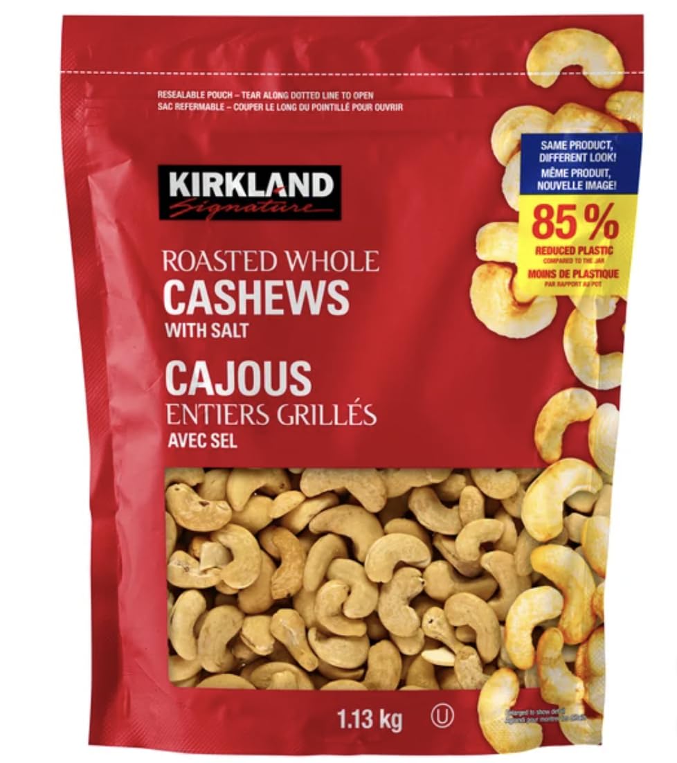 KIRKLAND SIGNATURE ORGANIC CASHEWS 1.13KG
