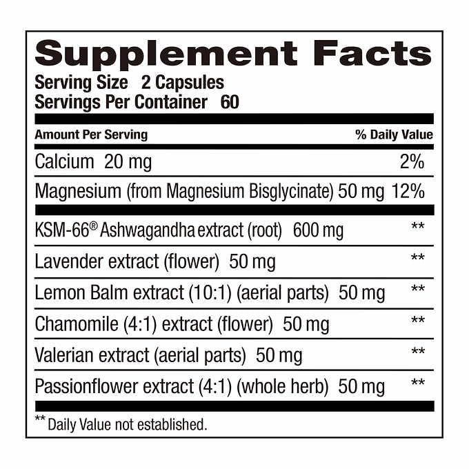 Weider Melatonin Free Sleep Aid Supplement with KSM-66 Ashwagandha, Magnesium, Lavender, Lemon Balm, Chamomile, Valerian and Passionflower Extracts, Hormone & Drug- Free, Non-Habit Forming, 120ct
