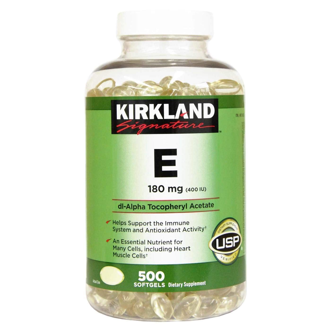 Kirkland Signature Vitamin E 180mg., 500 Softgels (4 Pack)