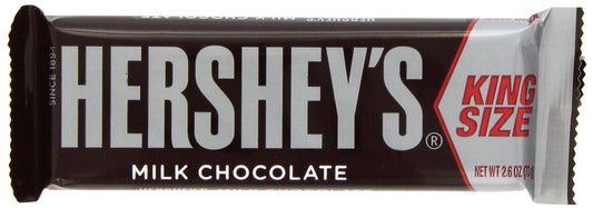 Hershey's King Size Milk Chocolate Bar (2.6 Ounce, 18 Count) (2 Pack)