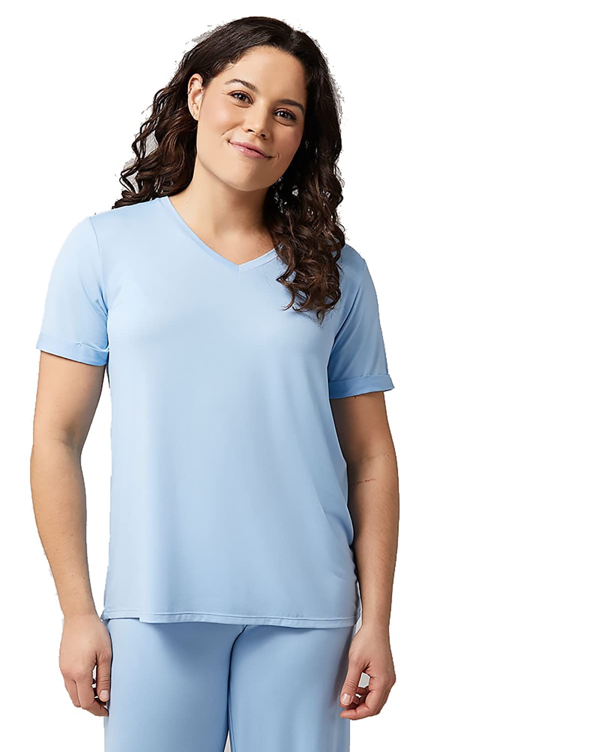 32 Degrees Women's Cool Relaxed Sleep T-Shirt (Placid Blue, Medium)