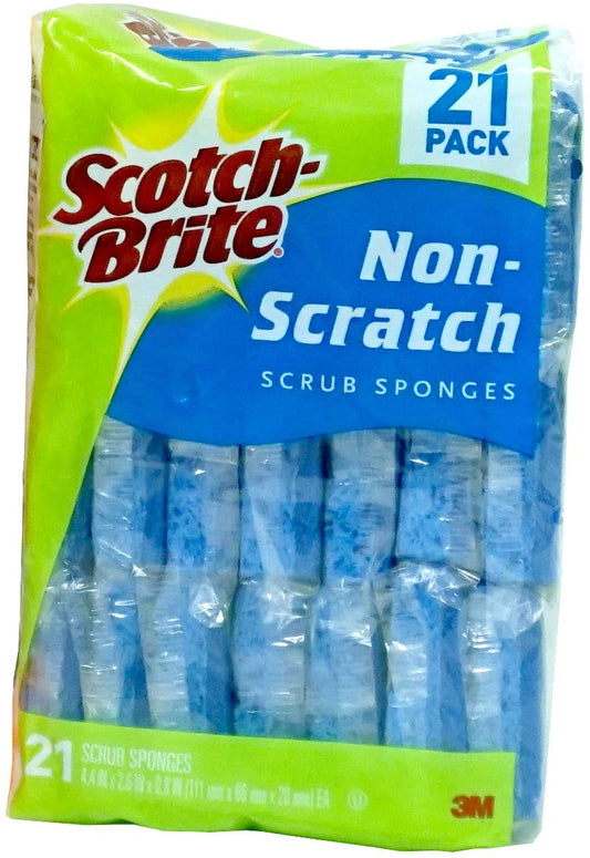 Scotch -Brite Non Scratch Scrub sponges - 21 Pack - Individually Wrapped