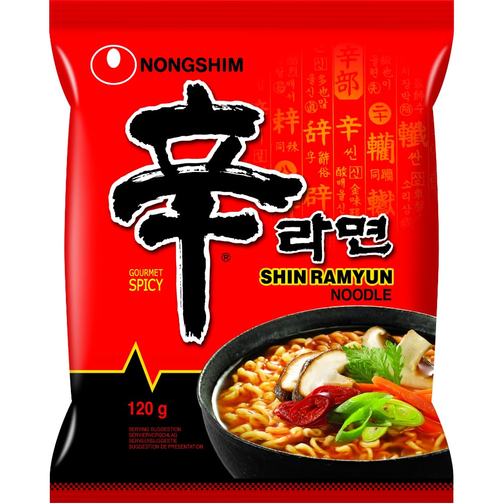 Nong Shim Shin Ramyun Noodle Soup (Hot And Spicy) 120G x 5 packs