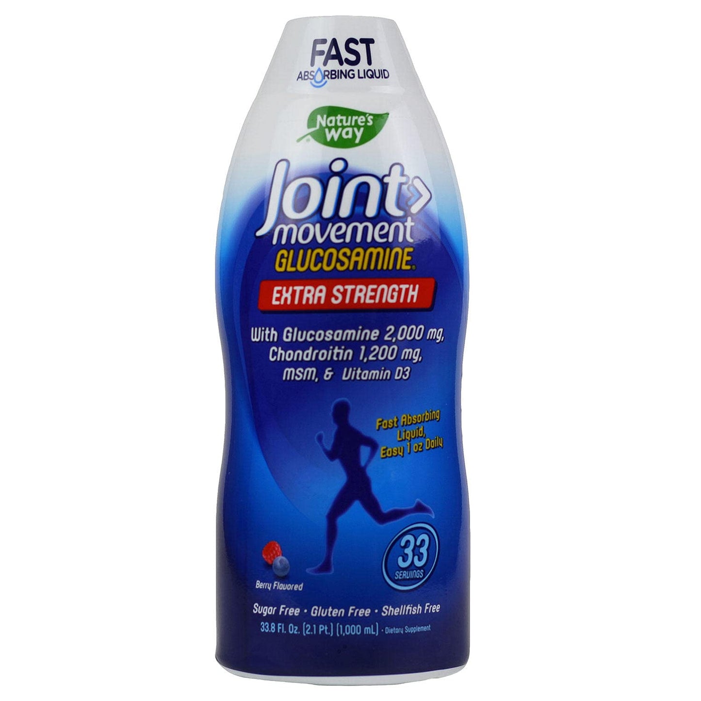 Wellesse Extra Strength Joint Movement Glucosamine Natural Berry Flavor 33.8 fl oz
