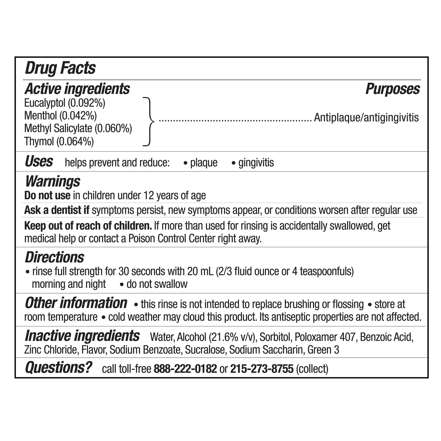 Listerine UltraClean Cool Mint Mouthwash 2/1.5 L
