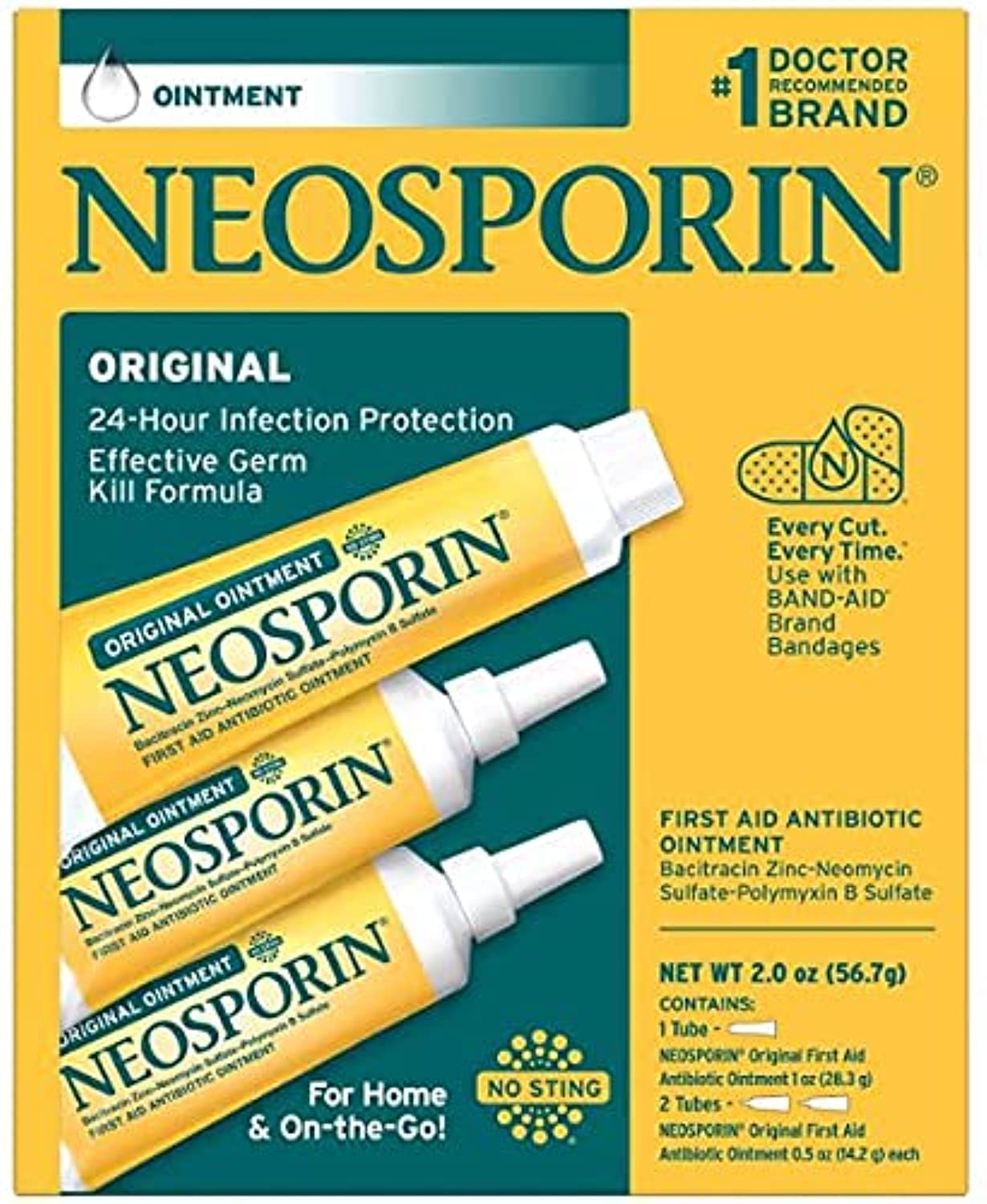 Neosporin Original Ointment First Aid Antibiotic Treatment 3 Pack Value Pack … (Value Pack)