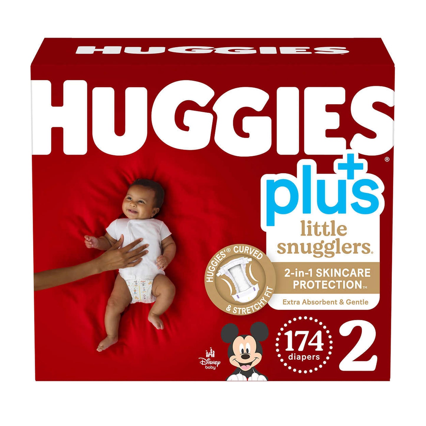 Huggies Little Snugglers Plus Diapers Size 2, 174 Count