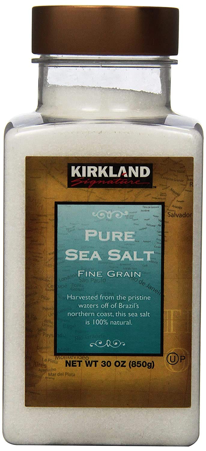 Kirkland Signature Pure Sea Salt, 30 Ounce (Pack Of 3)