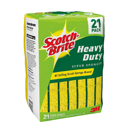 Scotch-Brite Heavy Duty Scrub Sponge, 21 Count