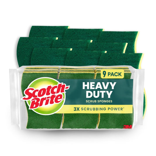 Scotch-Brite Heavy Duty Scrub Sponges, For Washing Dishes and Cleaning Kitchen, 24 Scrub Sponges