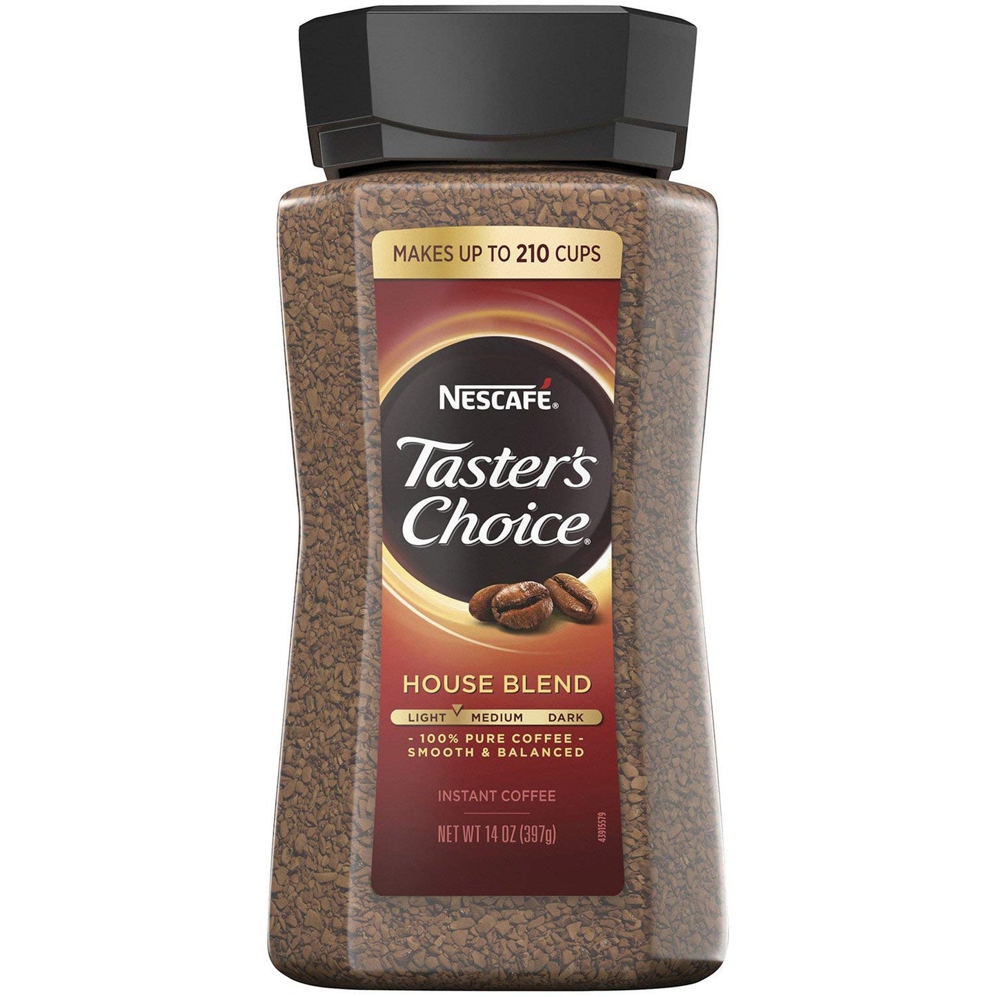 NESCAFE Taster's Choice Instant Coffee, House Blend (14 Ounce) (Pack of 2)
