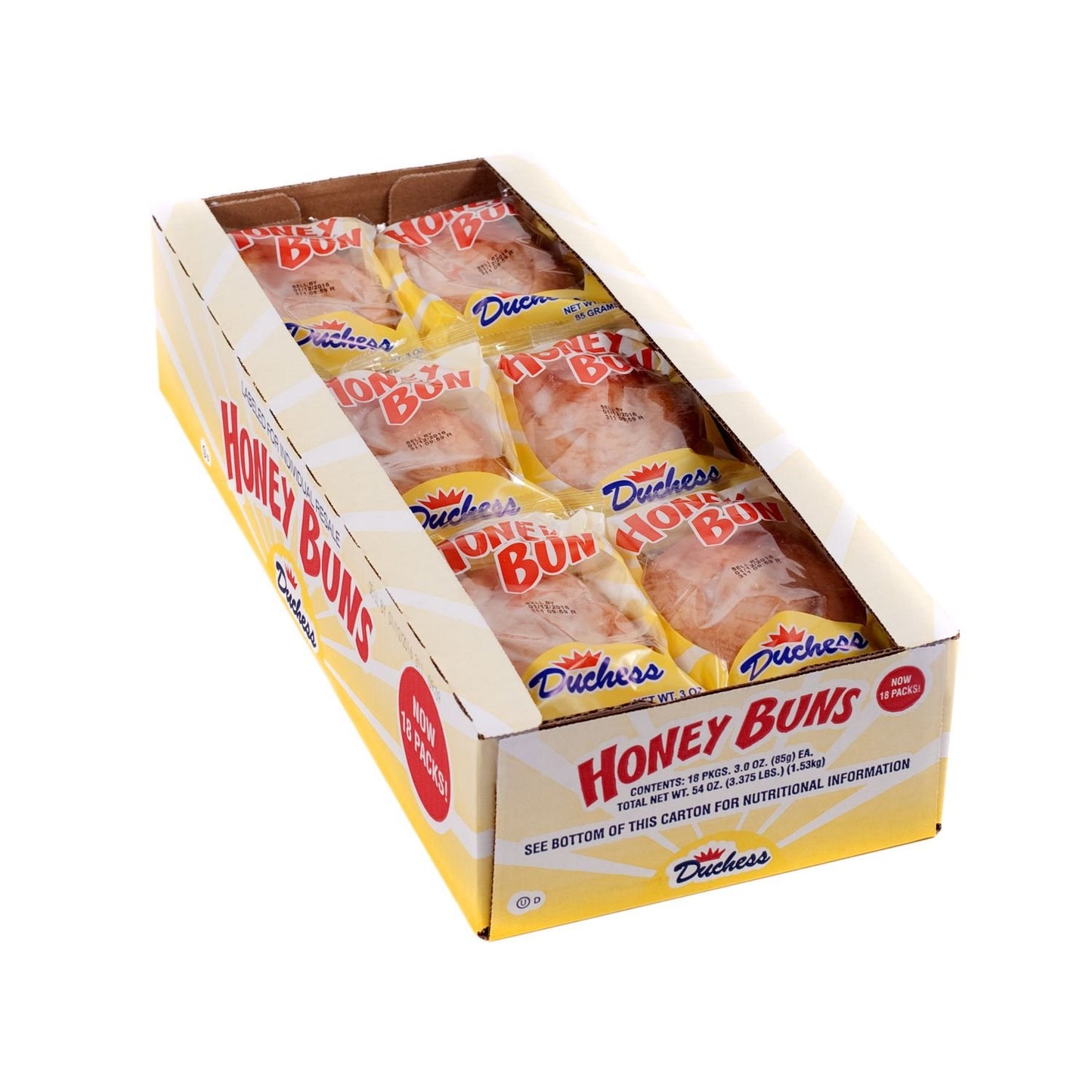 Duchess Honey Bun (18 ct., 3 oz. ea.) (pack of 2)
