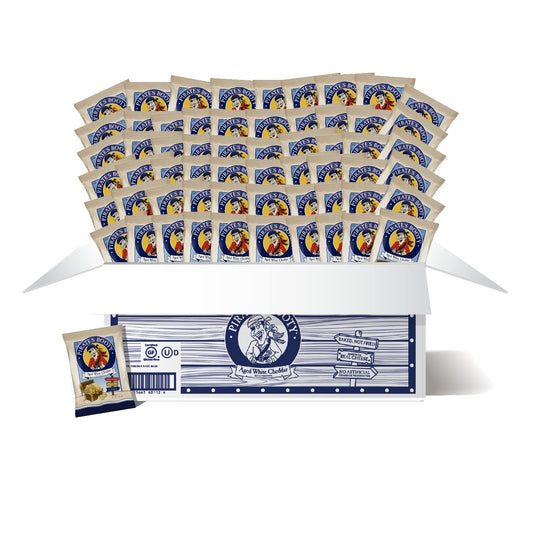 Pirate's Booty Aged White Cheddar Cheese Puffs, 60ct, 0.5oz Individual Size Bags, Gluten Free, Healthy Kids Snacks, 100 Calorie Packs