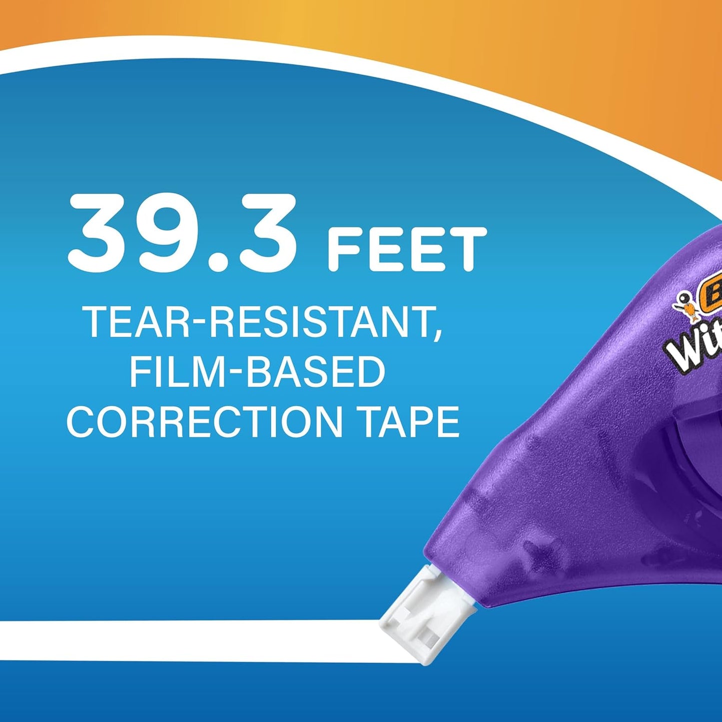 BIC Wite-Out Brand EZ Correct Correction Tape, White, Fast, Clean & Easy To Use, Tear-Resistant Tape, 6-Count