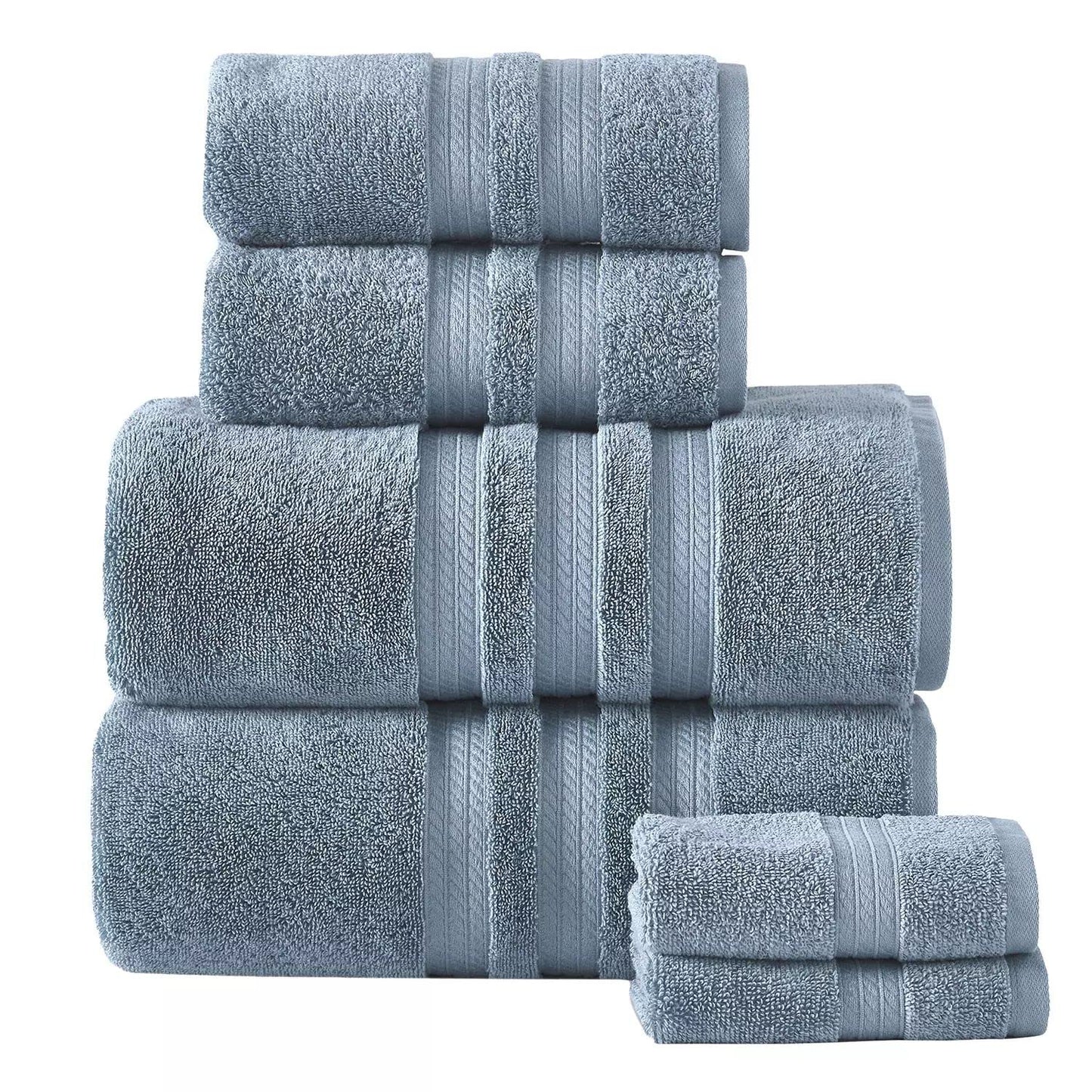 MEMBER'S MARK Hotel Premier Collection 6-Piece Luxury Bath Towel Bundle (Blue Crest)