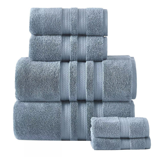 MEMBER'S MARK Hotel Premier Collection 6-Piece Luxury Bath Towel Bundle (Blue Crest)