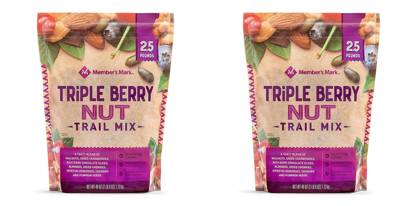 Member's Mark Triple Berry Nut Trail Mix (2.5 lbs.) Set of 2