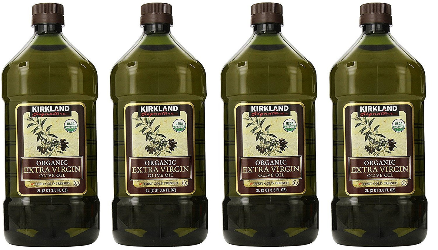 Kirkland Signature Organic Extra Virgin Olive Oil, 2L (4 Pack)