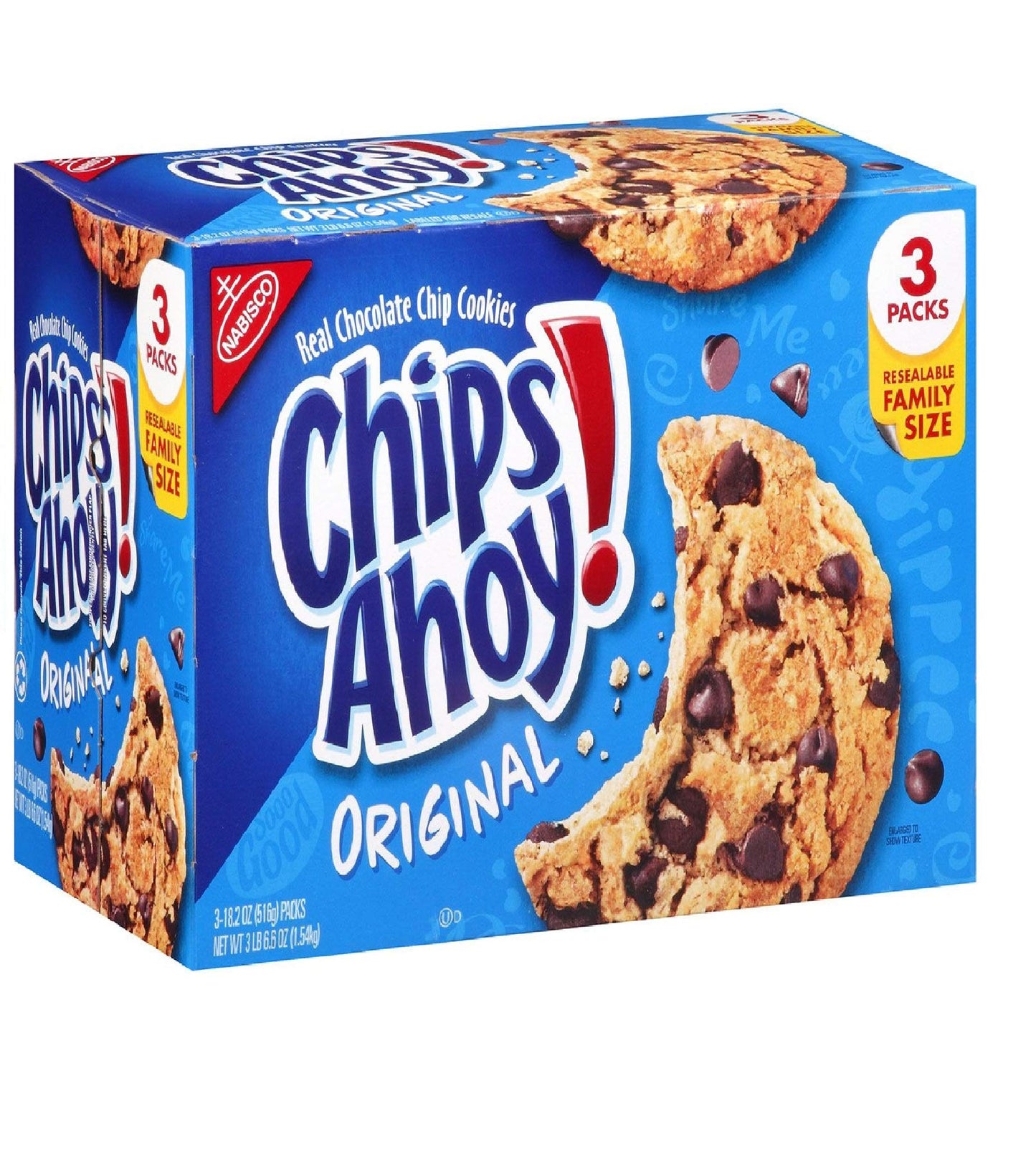Chips Ahoy! Original Chocolate Chip Cookies, 18.2 Oz (Pack of 3)