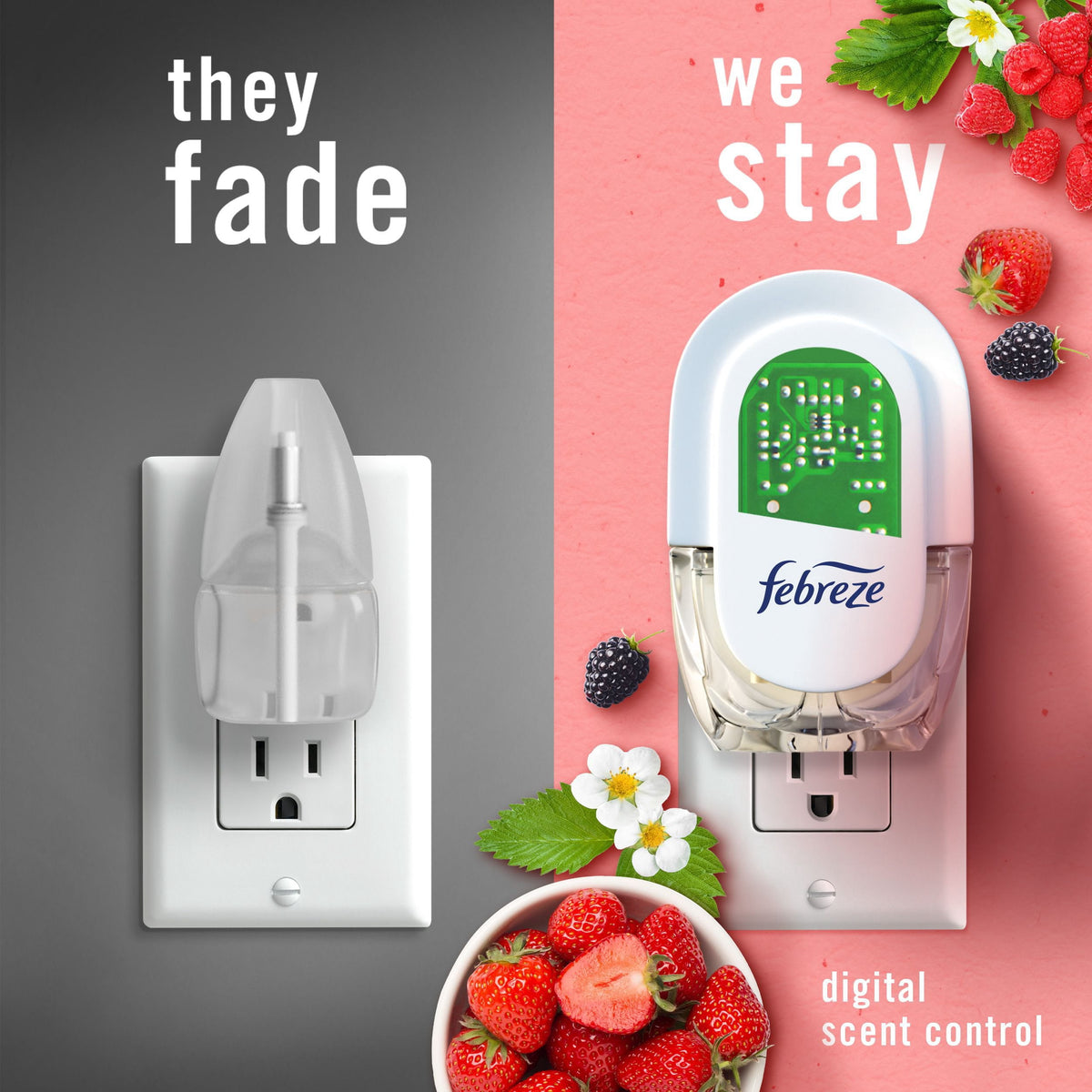Febreze Plug Air Freshener, Gain Original + Berry & Bramble, 5 refills, 4.35 fl. oz.