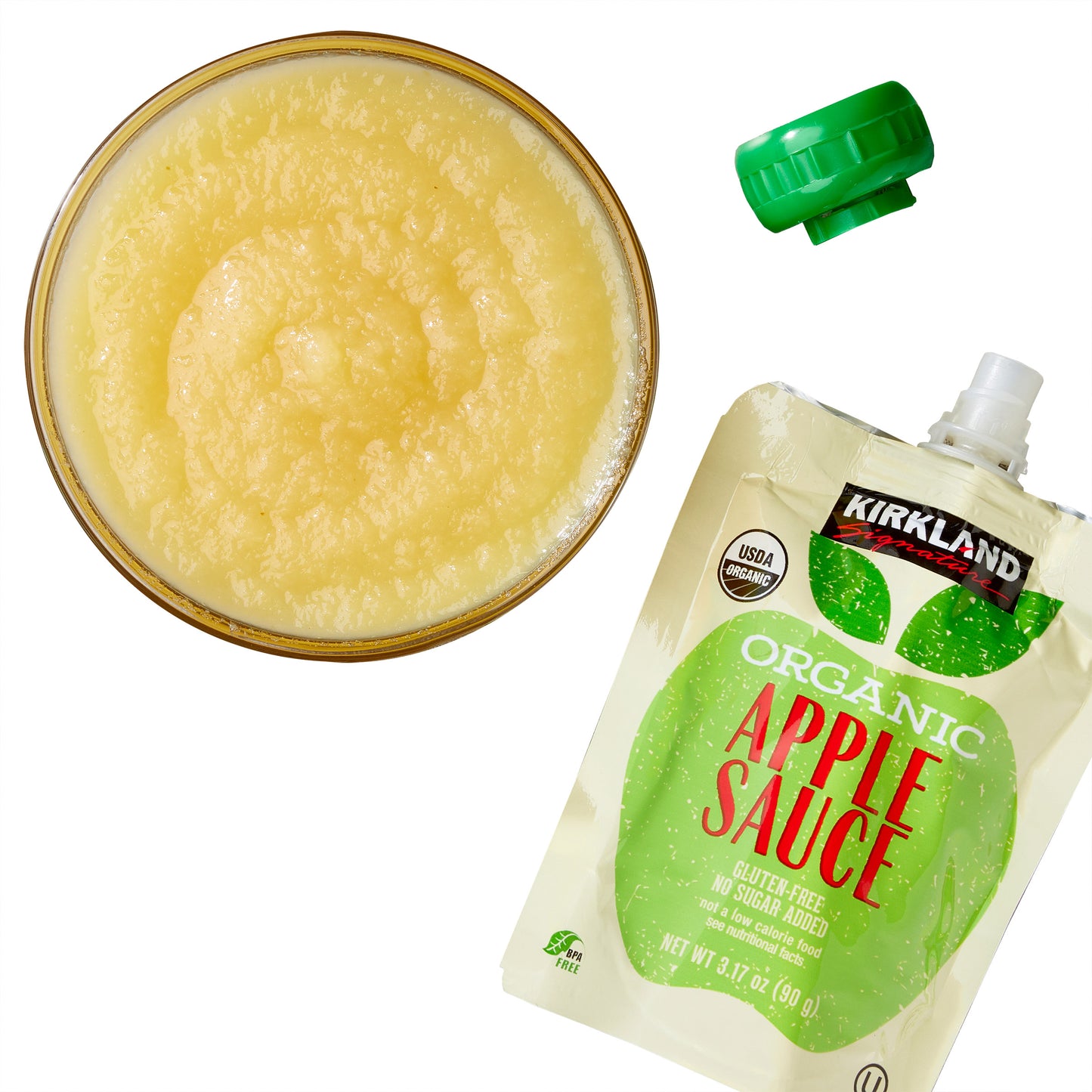 KIRKLAND SIGNATURE ORGANIC APPLESAUCE POUCHES 24/3.17 OZ